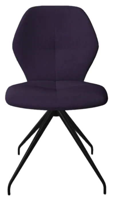 Beperkt Aanbod Mobitec Mood 91 M0510 eetkamerstoel - zwart onderstel-Hip Hop Violet