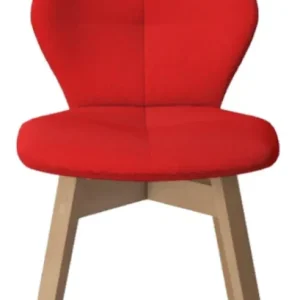 Superprijs Mobitec Mood 91 M0110 eetkamerstoel - beuken onderstel-Hip Hop Red