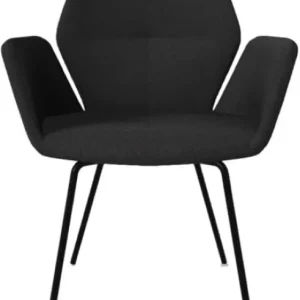 Mobitec Mood 95 M1512 eetkamerstoel - zwart onderstel-Hip Hop Anthracite Exclusieve Aanbieding