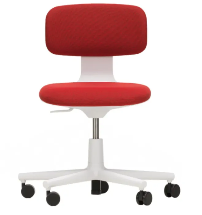 Vitra Rookie bureaustoel-Poppy Rood-Soft Grey Direct Verzonden