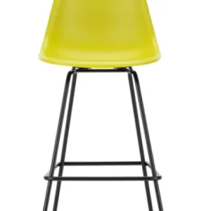 Vitra Eames Plastic barkruk met zwart gepoedercoat onderstel-medium-Mustard Betaalbaar