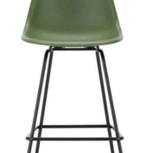 Vitra Eames Plastic barkruk met zwart gepoedercoat onderstel-medium-Forest Flitsaanbieding