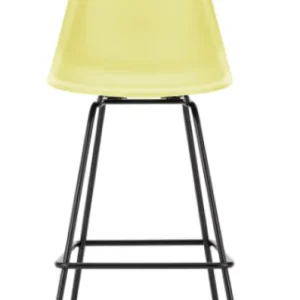 Lage Prijs Vitra Eames Plastic barkruk met zwart gepoedercoat onderstel-medium-Citroen