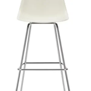 Vitra Eames Plastic barkruk met verchroomd onderstel-hoog-Pebble Koop Vandaag