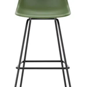 Vitra Eames Plastic barkruk met zwart gepoedercoat onderstel-hoog-Forest Favoriet
