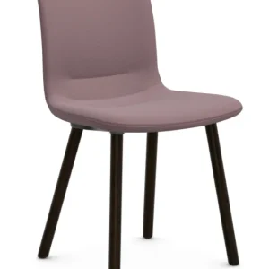 Vitra Hal Soft Wood stoel donker eiken onderstel-Pink/Sierra Grey Nieuw