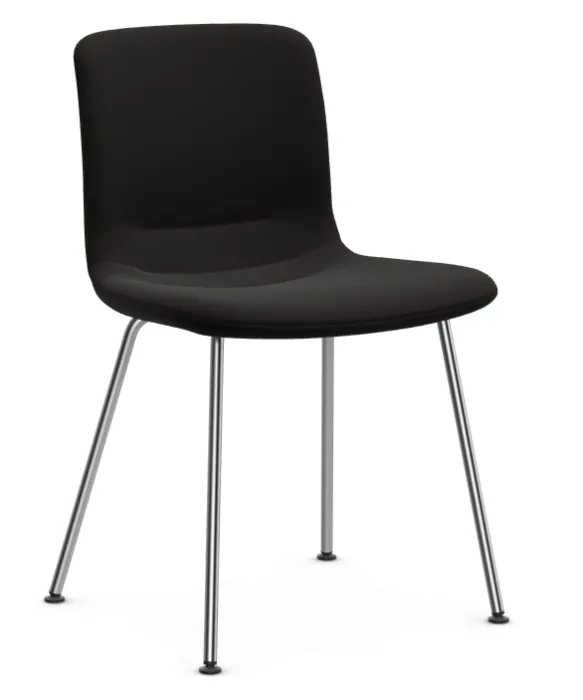Voordeelprijs Vitra Hal Soft Tube stoel verchroomd onderstel-Nero
