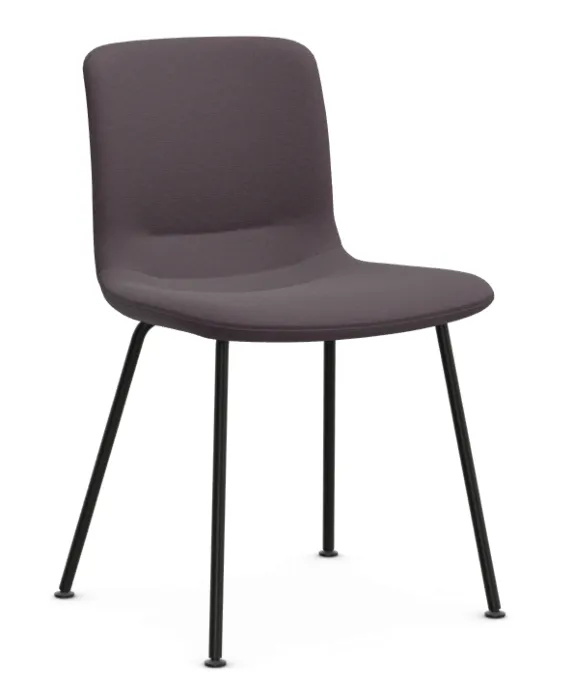 Vitra Hal Soft Tube stoel zwart onderstel-Dark Red/Ice Blue Actieprijs