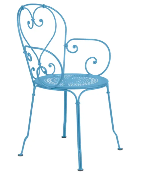 Lage Prijs Fermob 1900 tuinstoel met armleuning-Maya Blue