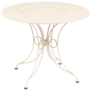 Fermob 1900 tuintafel Ø96 cm-Latte Beige Beperkte Voorraad
