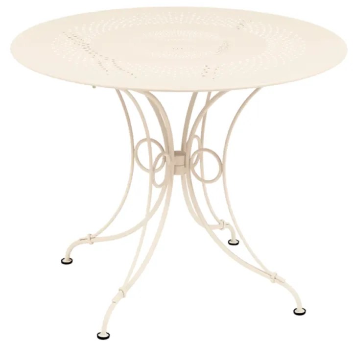 Fermob 1900 tuintafel Ø96 cm-Latte Beige Beperkte Voorraad