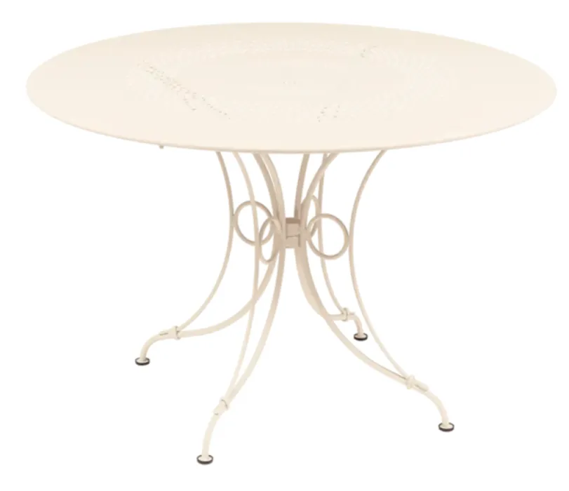 Fermob 1900 tuintafel Ø117 cm-Latte Beige Tijdelijk Beschikbaar