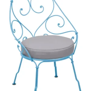 Koop Vandaag Fermob 1900 fauteuil met flannel grey zitkussen-Maya Blue