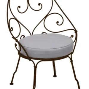 Fermob 1900 fauteuil met flannel grey zitkussen-Tonka Flitsaanbieding