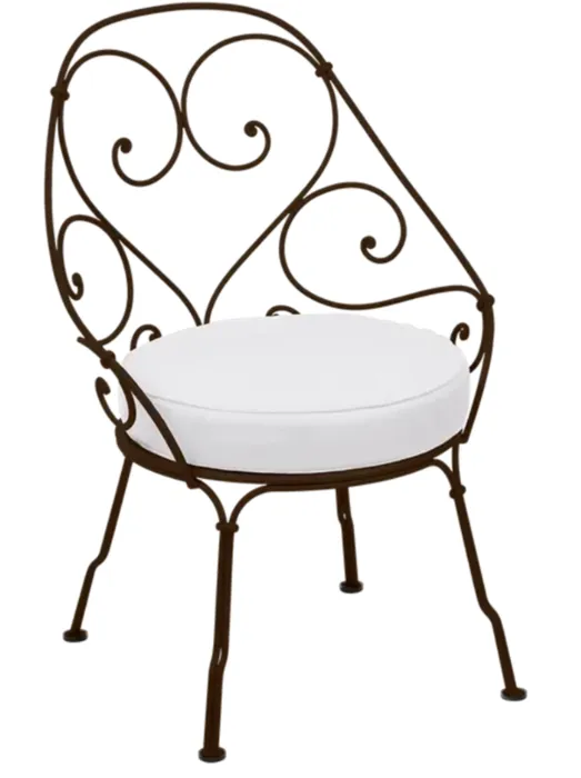 Fermob 1900 fauteuil met off-white zitkussen-Tonka Snelle Levering