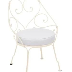 Koop Vandaag Fermob 1900 fauteuil met off-white zitkussen-Latte Beige