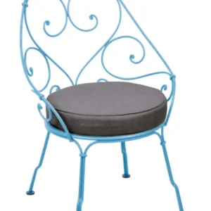 Tijdelijk Beschikbaar Fermob 1900 fauteuil met graphite grey zitkussen-Maya Blue