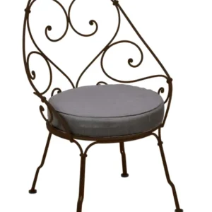 Favoriet Fermob 1900 fauteuil met grey taupe zitkussen-Tonka