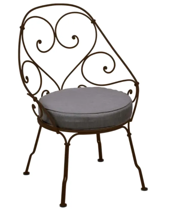Favoriet Fermob 1900 fauteuil met grey taupe zitkussen-Tonka