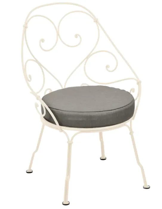 Dagaanbieding Fermob 1900 fauteuil met grey taupe zitkussen-Latte Beige