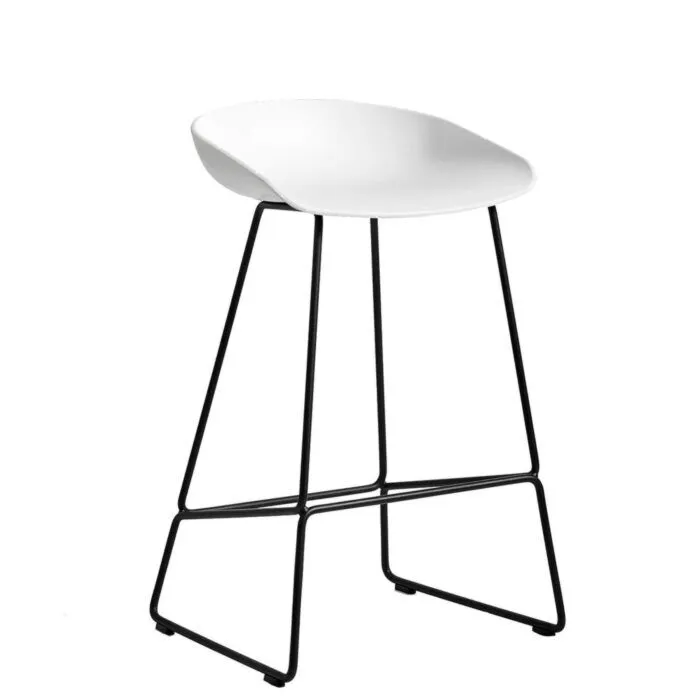 HAY About a Stool AAS38 barkruk zwart onderstel-Wit-Zithoogte 65 cm OUTLET Snelle Levering