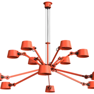 Tonone Bolt 12 Arm Chandelier hanglamp-Striking orange Betrouwbaar