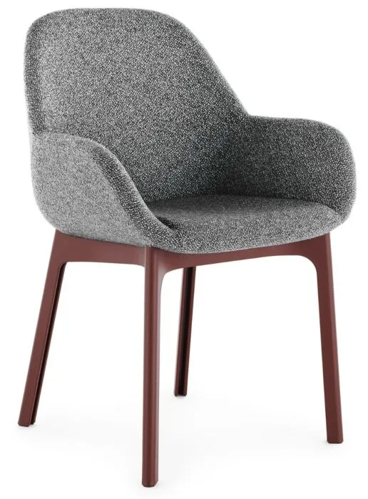 Kartell Clap Tissue Shirley stoel - Burgundy onderstel-White/Black Gereduceerde Prijs