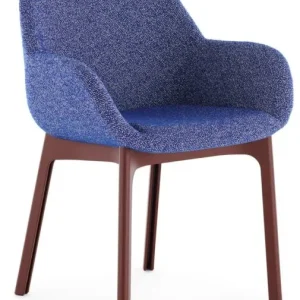 Voordeelprijs Kartell Clap Tissue Shirley stoel - Burgundy onderstel-Blue/Powder Pink