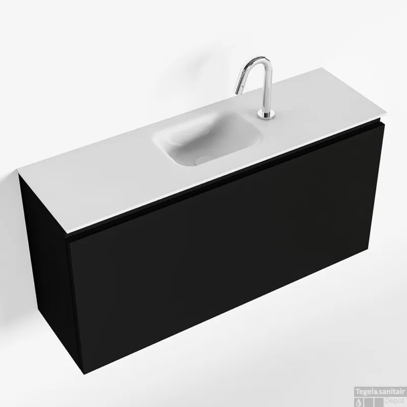 Shop Nu MONDIAZ OLAN 100cm toiletmeubel urban. LEX wastafel talc midden 1 kraangat