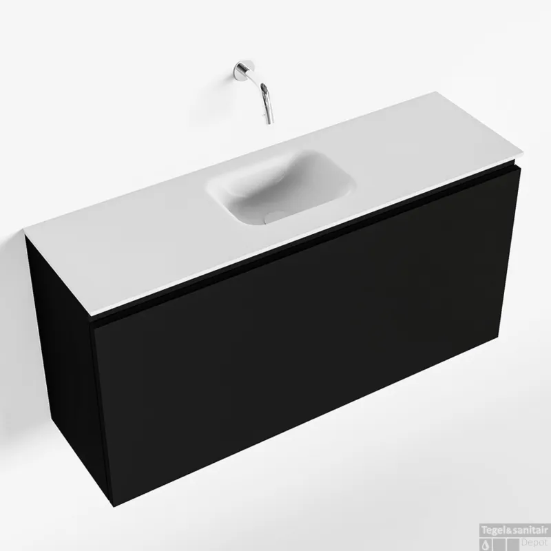 MONDIAZ OLAN 100cm toiletmeubel urban. LEX wastafel talc midden geen kraangat Laatste Versie