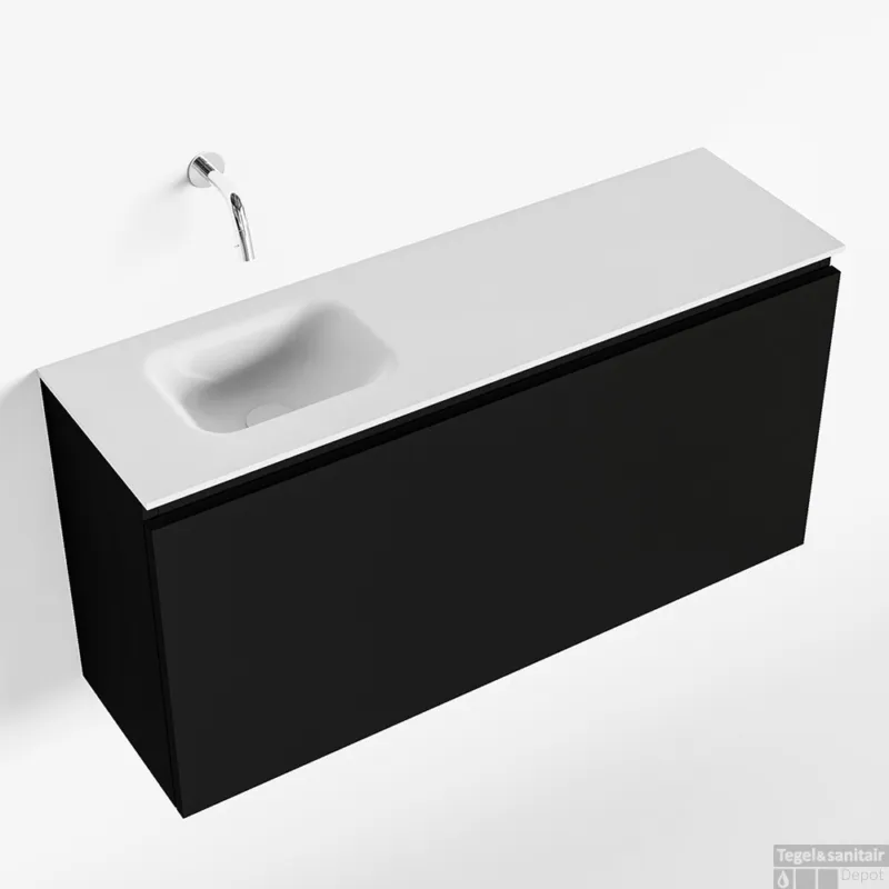 MONDIAZ OLAN 100cm toiletmeubel urban. LEX wastafel talc links geen kraangat Koop Online