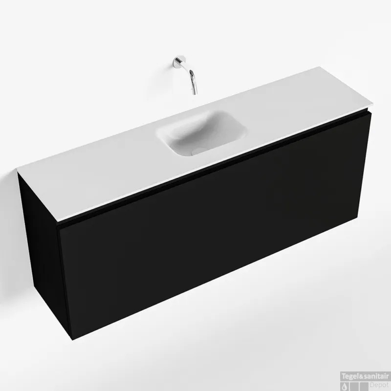 MONDIAZ OLAN 120cm toiletmeubel urban. LEX wastafel talc midden geen kraangat Flitsaanbieding