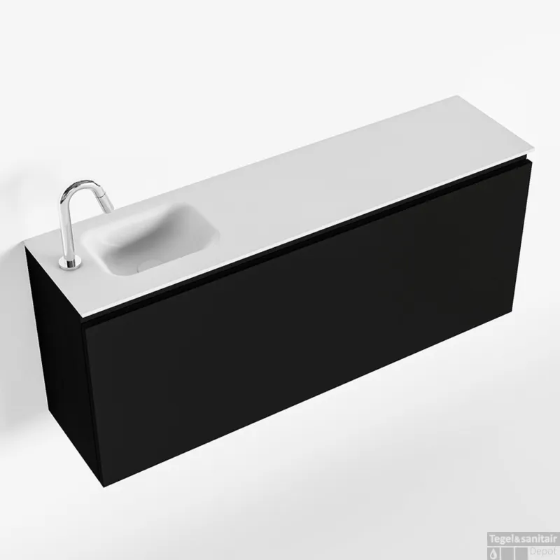 MONDIAZ OLAN 120cm toiletmeubel urban. LEX wastafel talc links 1 kraangat Koop Vandaag