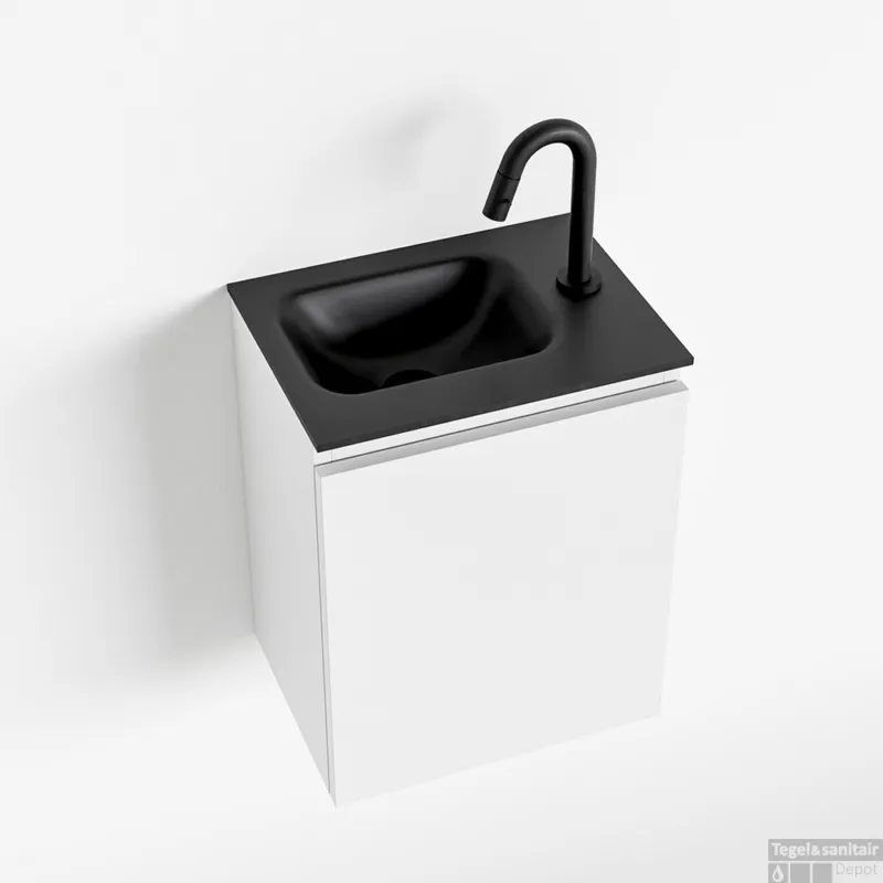 MONDIAZ OLAN 40cm toiletmeubel talc. LEX wastafel urban links 1 kraangat Fabrieksprijs