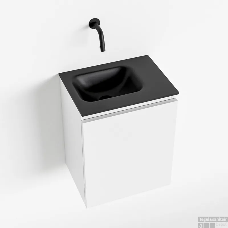 Veilige Betaling MONDIAZ OLAN 40cm toiletmeubel talc. LEX wastafel urban links geen kraangat