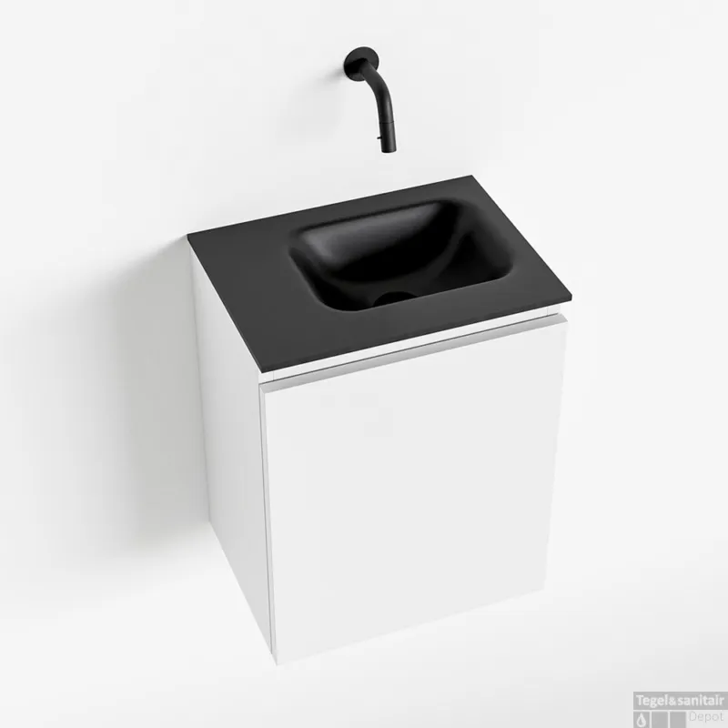 MONDIAZ OLAN 40cm toiletmeubel talc. LEX wastafel urban rechts geen kraangat Goedkoop
