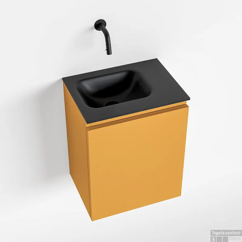 MONDIAZ OLAN 40cm toiletmeubel ocher. LEX wastafel urban links geen kraangat Veilige Betaling
