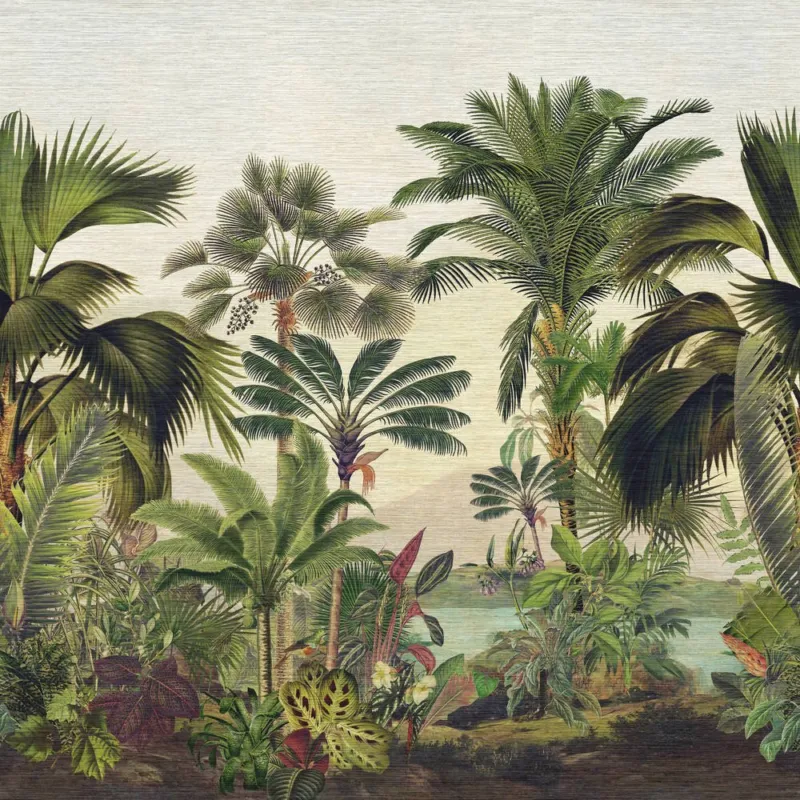 Fabrieksprijs Behang Arte Essentials Les Naturels Reverie Tropicale Panoramique Jungle Green 26770