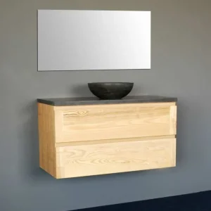 Direct Beschikbaar Badkamermeubelset Sanilux Wood Dynasty 100x47x50 cm Massief Eikenhout
