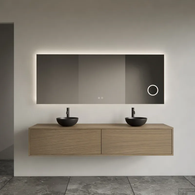 Aanbieding Onderkast Gliss Design Joa Ash Grey 200 CM 2 Laden Incl.Topplaat