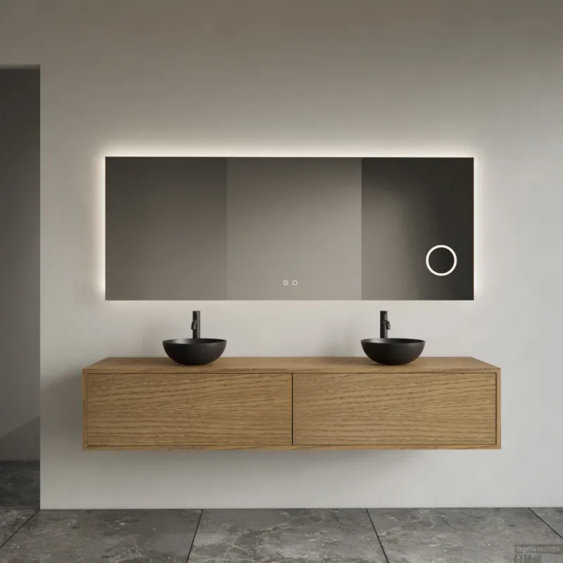Beperkt Aanbod Onderkast Gliss Design Joa Castle Brown 200 CM 2 Laden Incl.Topplaat