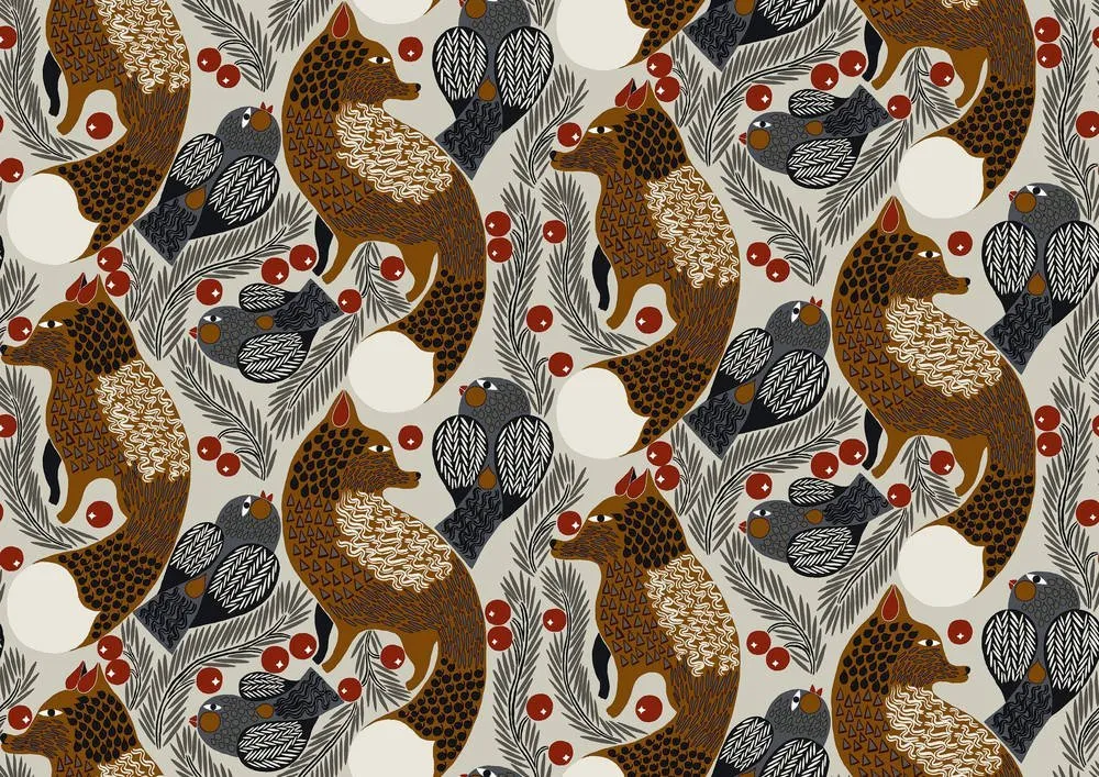 Koop Online Hookedonwalls Marimekko Volume 06 Ketunmarja 25175 Behang