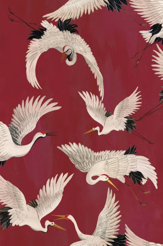 Laatste Versie Hookedonwalls Marta Cortese Cranes 37823 Behang