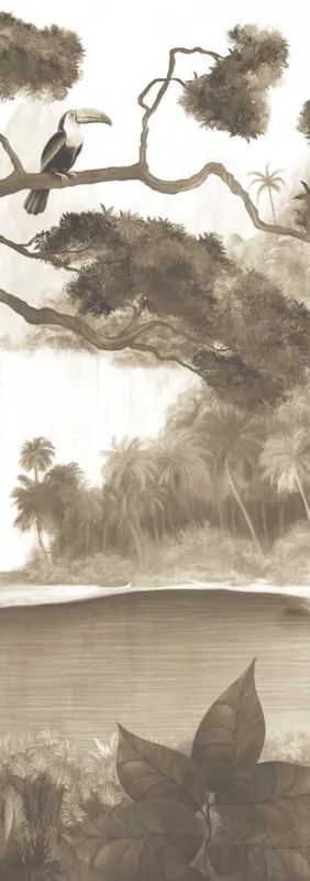 Favoriet Masureel Wall Designs IV DG4TOU1012-300 Toucan Sepia Behang