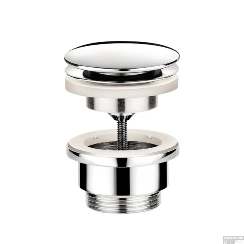 Afvoerplug Hotbath Cobber Always-Open met Schroef Rond Chroom Merkproduct