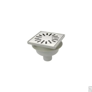 Doucheput Aquaberg ABS Vloerput RVS Rooster Onderuitlaat 50mm 150x150mm PPC Reukafsluiter Weekendaanbieding