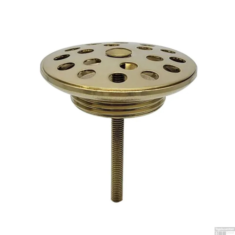 Afvoerplug BWS Luks 5/4 Geborsteld Messing Populair