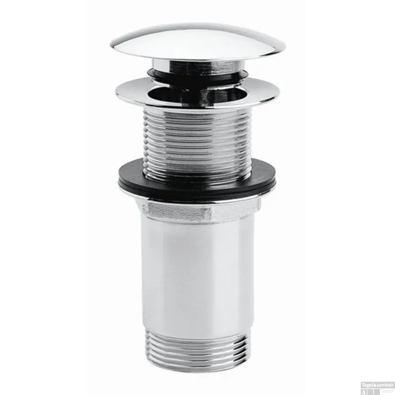 OUTLET Stop/go Afvoerplug Clou InBe Zonder Overloop Rond Chroom Nieuw