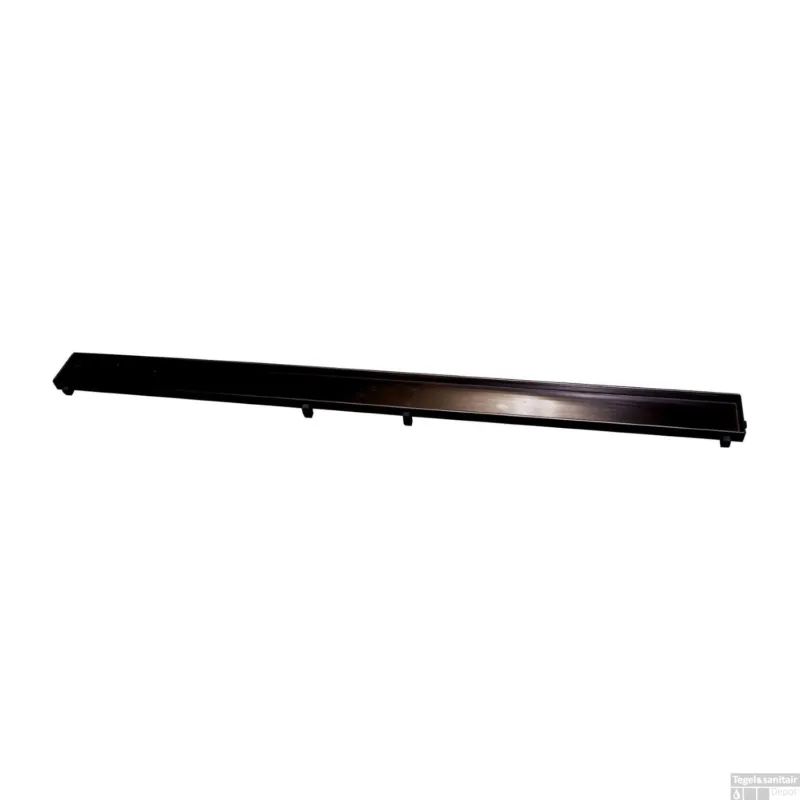 Populair RVS Tegelrooster t.b.v. BWS Douchegoot 90x7 cm Mat Zwart