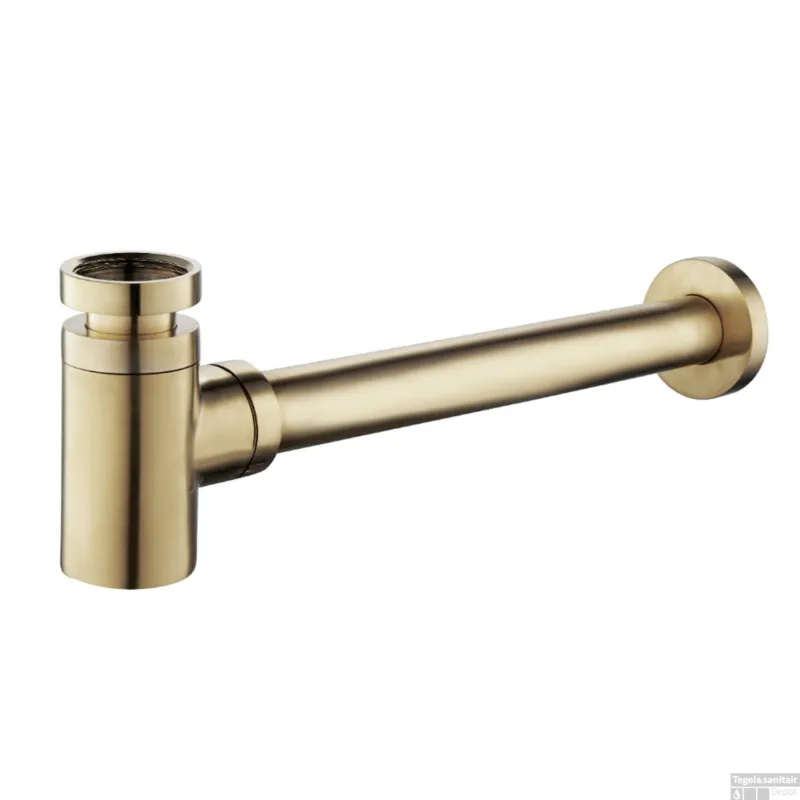 Sifon BWS Mark 5/4 laag Geborsteld Messing Goud Betaalbaar